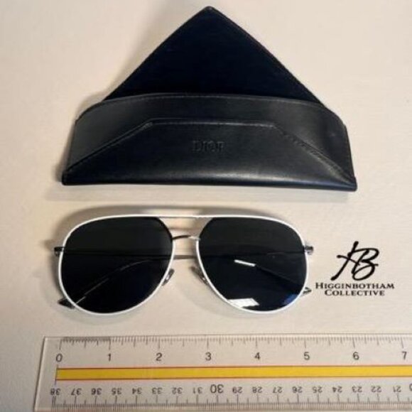 New Authentic DIOR BY DIOR 0102K Palladium White Silver Grey Women's Sunglasses - Picture 3 of 16